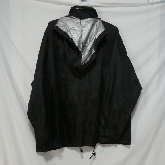 REEBOK | xl - extra large | Black Zip-Up Nylon Windbreaker | Removeable Hood - Picture 2 of 16